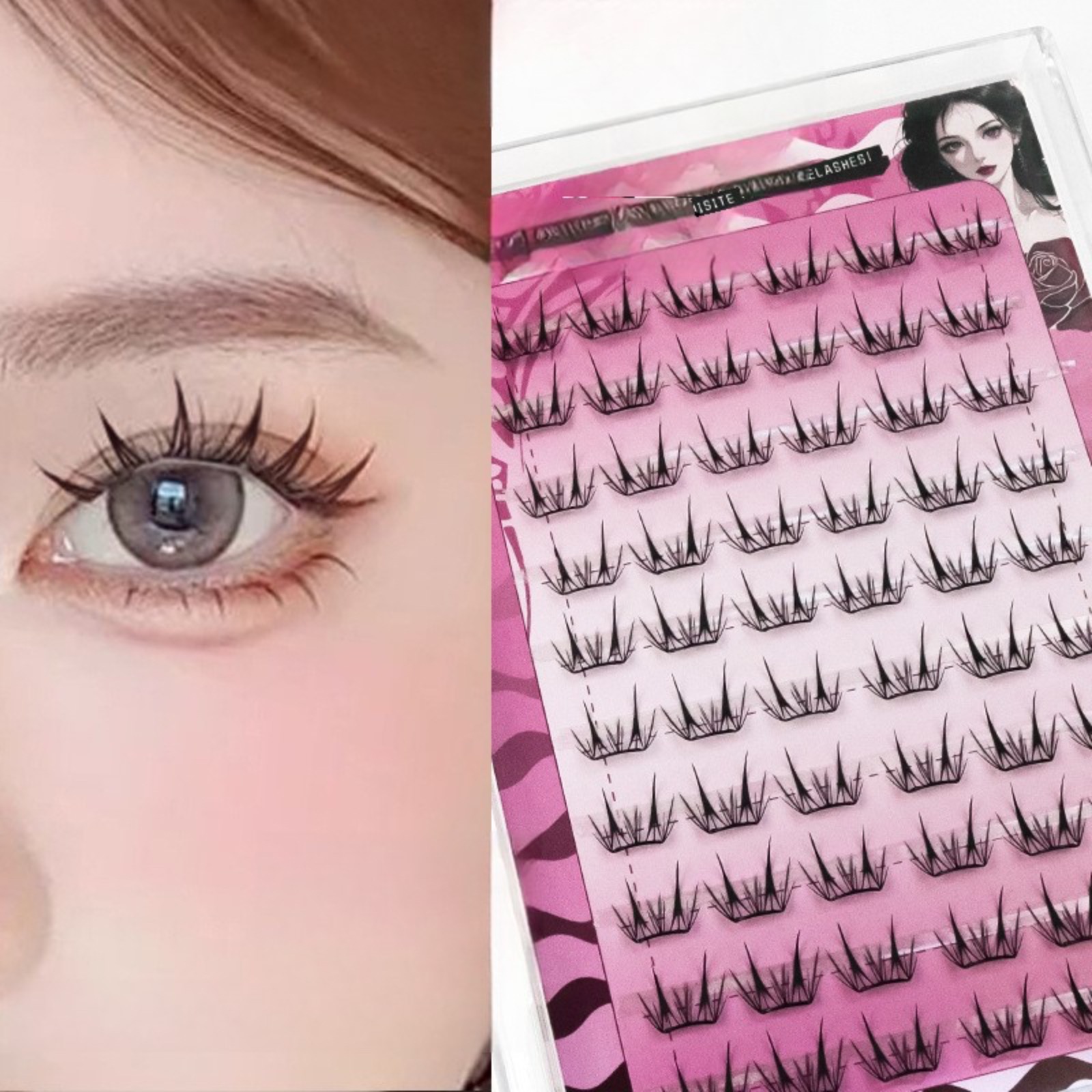 Eyelash Extension Korea - Ciglia Finte Autoadesive Senza Colla, Ciuffetti