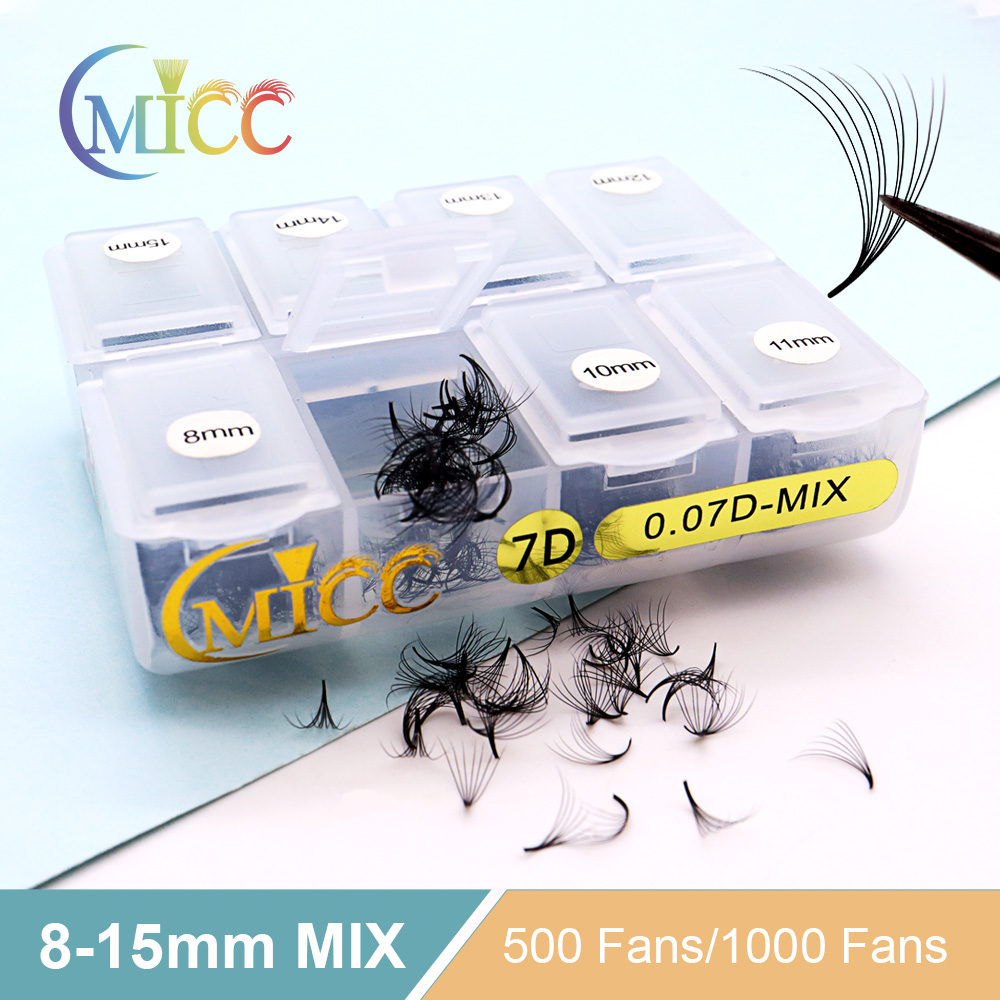 Eyelash Extension Medium - Cmicc 500/1000 ventagli di lunghezze miste,