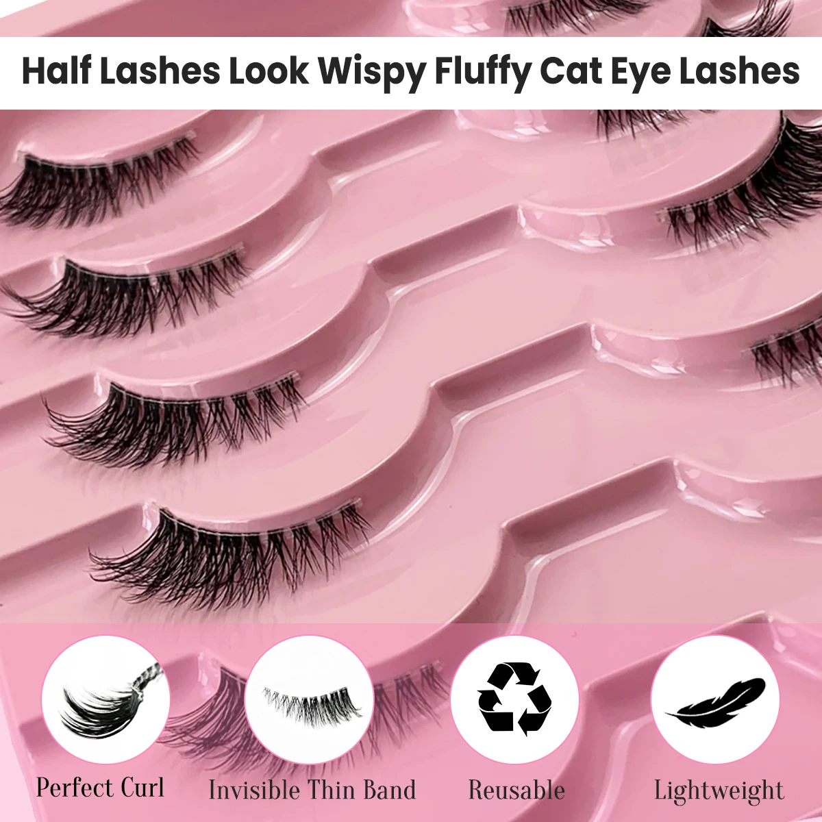AMSDCN 10 paia di ciglia di vi - Eyelash Extension Medium recensione e prezzo