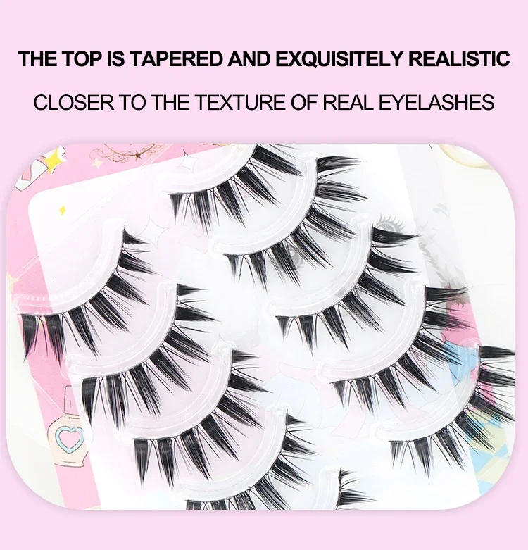 5 paia Manga Eye Ciglia finte  - Eyelash Extension Douyin recensione e prezzo