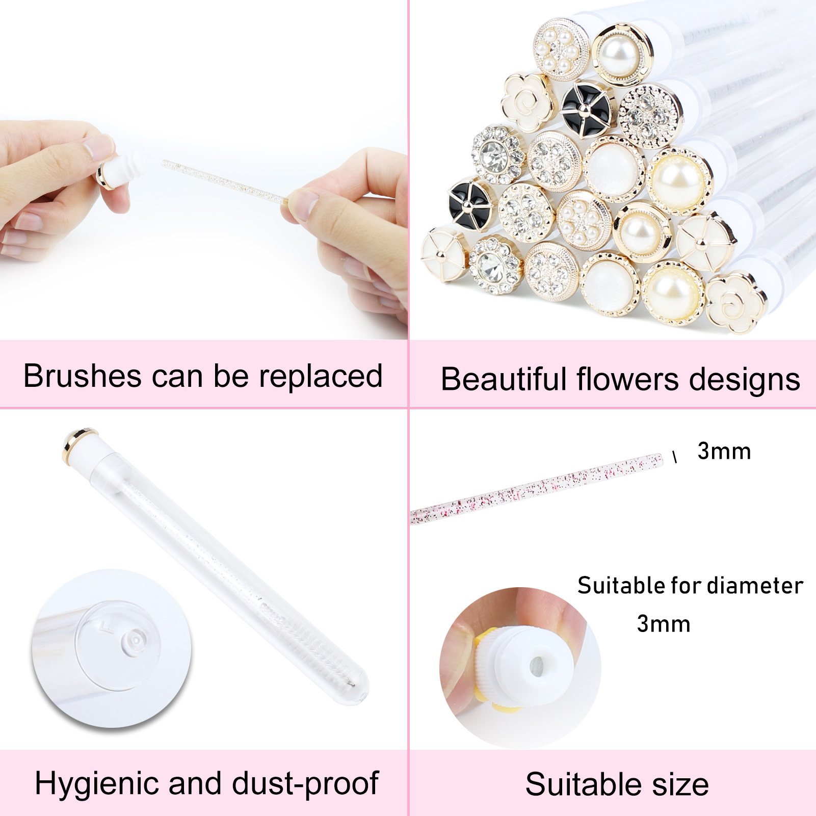 Bacchette per mascara Tubo 20  - Eyelash Extension For Beginners recensione e prezzo